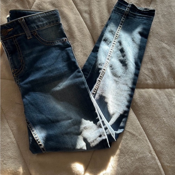 Girls Cat & Jack high rise super skinny dark wash jeans Size 12 EUC - Picture 2 of 3